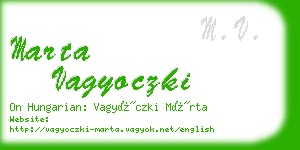 marta vagyoczki business card